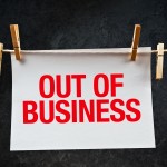 out of business sign